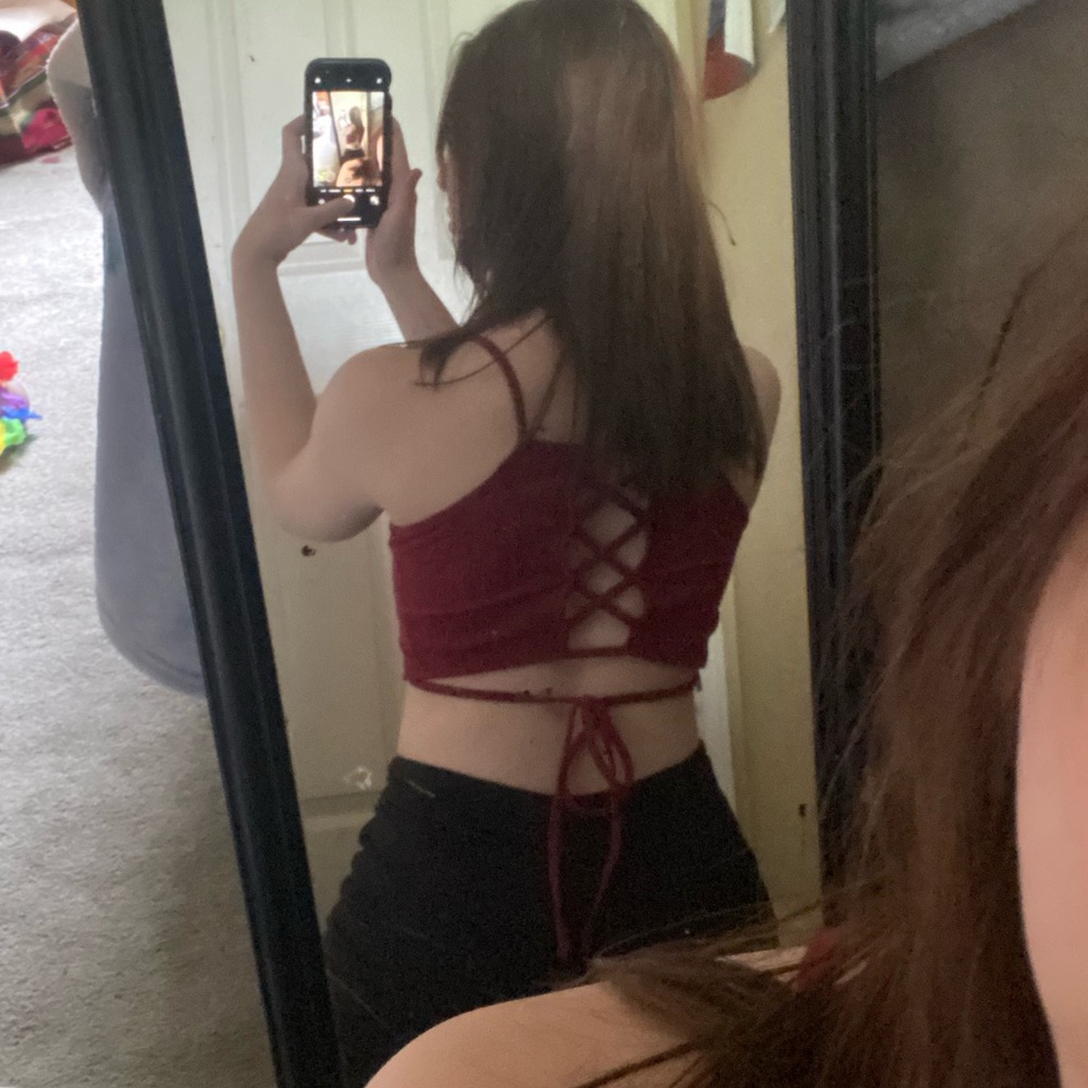 Red Bradely Michelle String Top - Picture 2 of 2